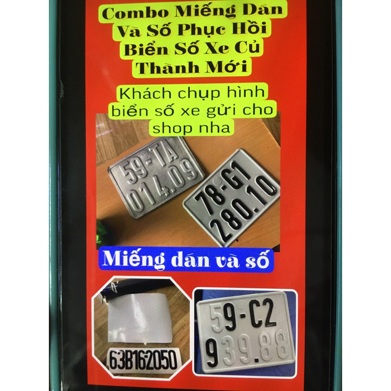 Chữ và số dán xe máy phục hồi củ thành mới
