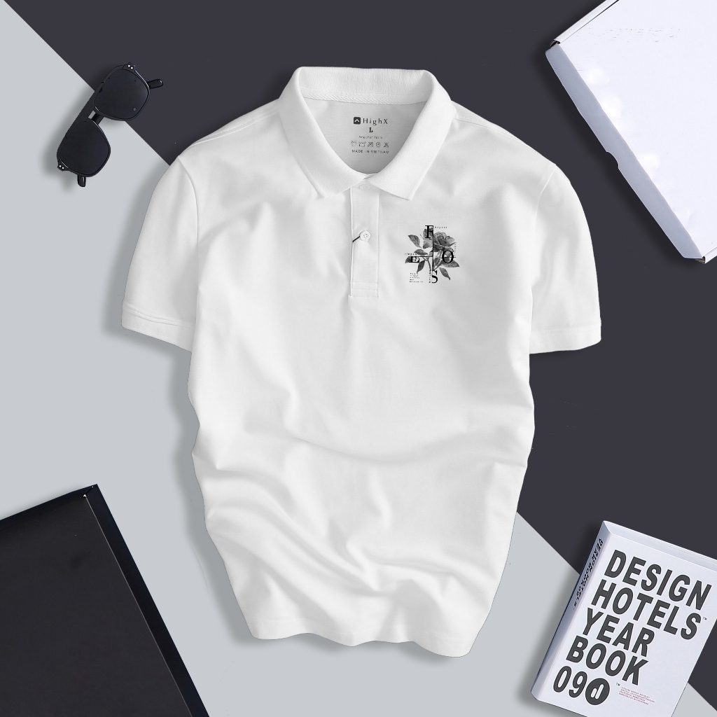 Áo Polo Nam Tay Ngắn Cổ Bẻ Hoa EROS Chất Cá Sấu Thoáng mát Mềm Mịn Thấm Hút Mồ Hôi Có Hộp Tặng Kèm
