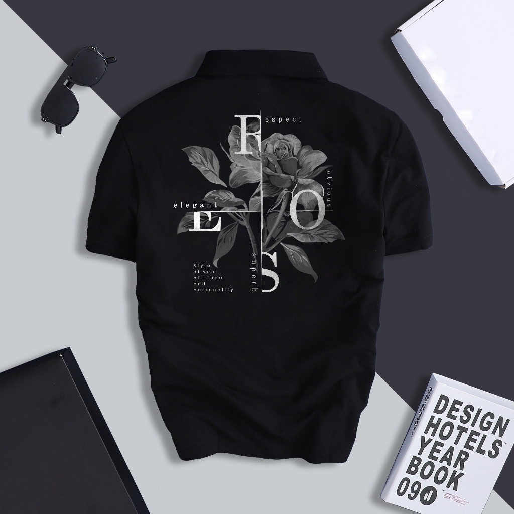 Áo Polo Nam Tay Ngắn Cổ Bẻ Hoa EROS Chất Cá Sấu Thoáng mát Mềm Mịn Thấm Hút Mồ Hôi Có Hộp Tặng Kèm