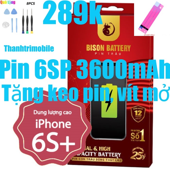 Pin 6s Plus Bison dung lượng cao 3600mAh