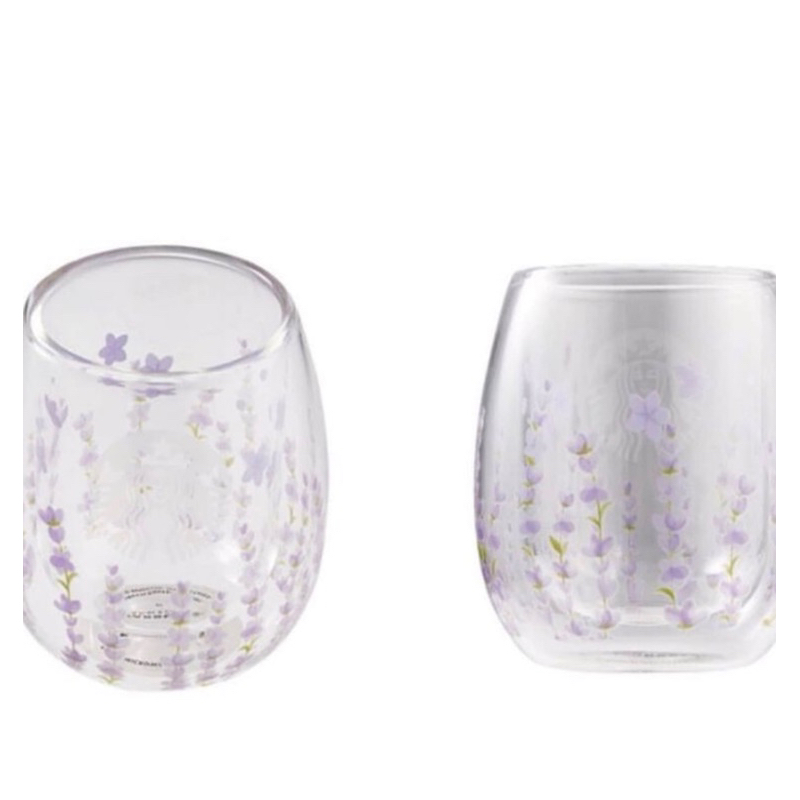 STARBUCKS LAVENDER LY THUỶ TINH 2 LỚP