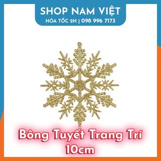 Bông Tuyết 10cm Lấp Lánh Trang Trí Cây Thông Giáng Sinh