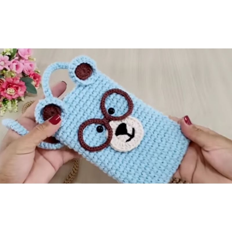 Túi đựng điện thoại handmade bằng len