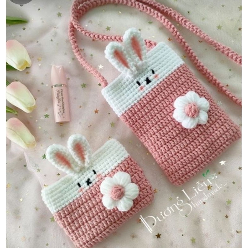 Túi đựng điện thoại handmade bằng len