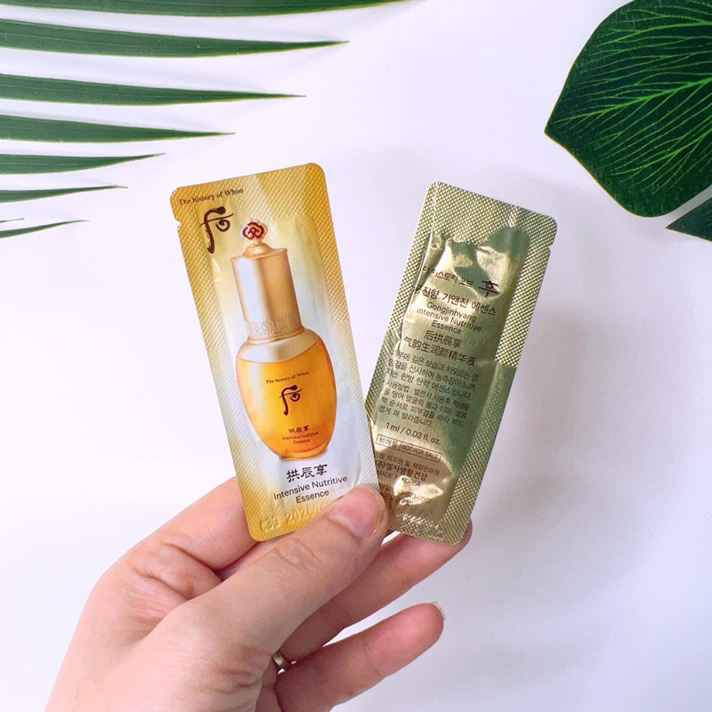 10 gói 1ml tinh chất Whoo vàng dưỡng ẩm nâng cơ chống lão hoá từ nhân sâm cao cấp intensive nutritive essence