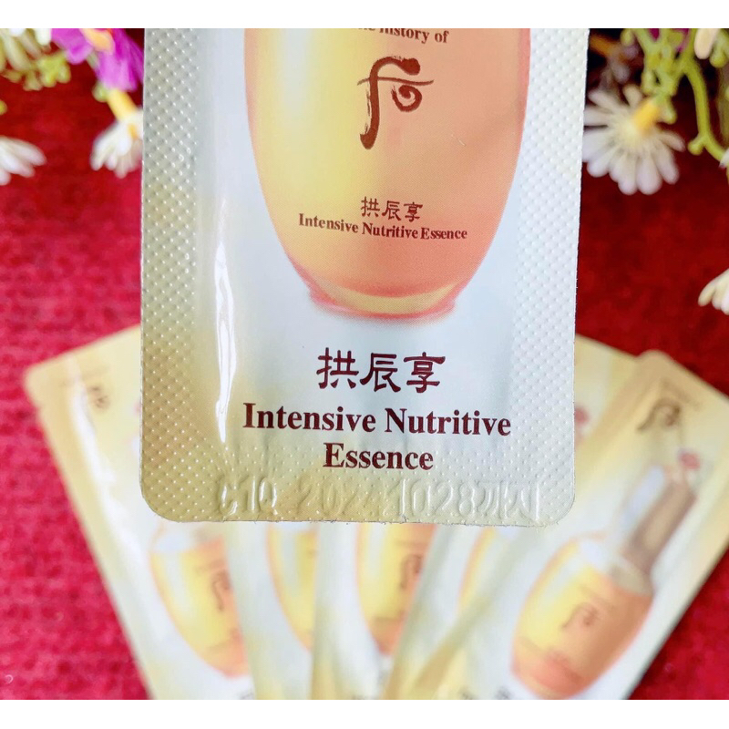 10 gói 1ml tinh chất Whoo vàng dưỡng ẩm nâng cơ chống lão hoá từ nhân sâm cao cấp intensive nutritive essence