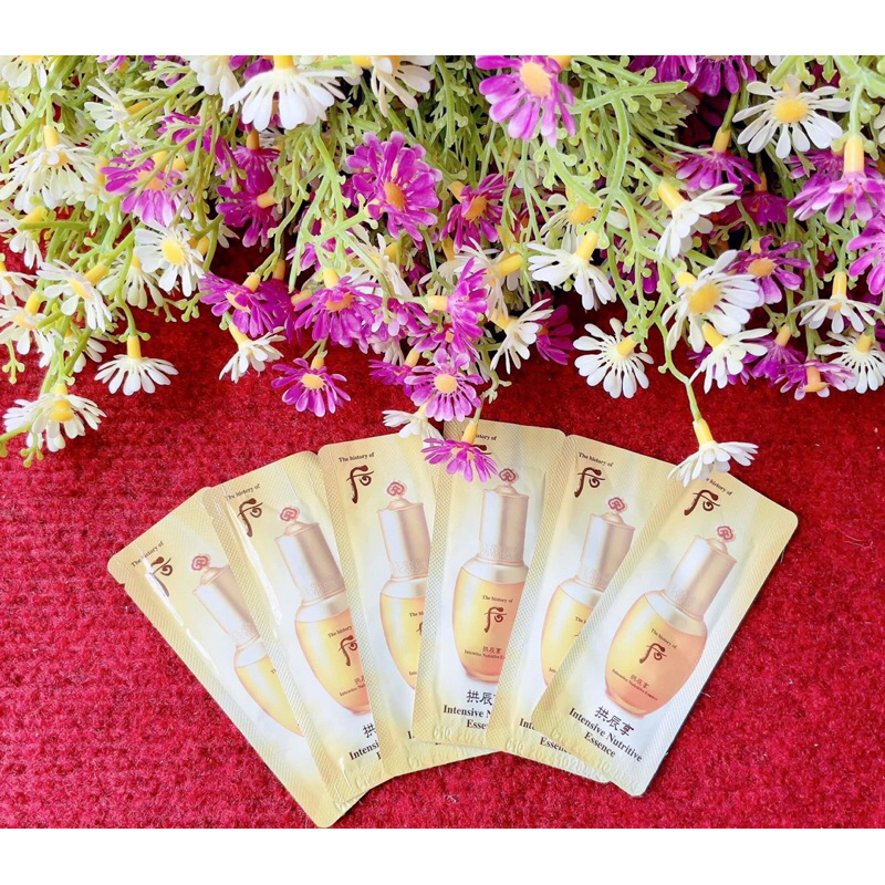 10 gói 1ml tinh chất Whoo vàng dưỡng ẩm nâng cơ chống lão hoá từ nhân sâm cao cấp intensive nutritive essence