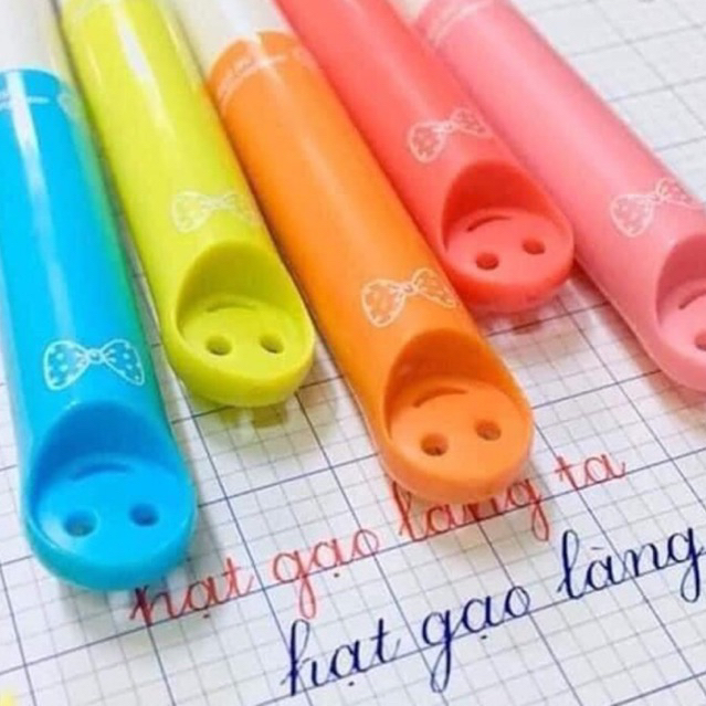 Bút mặt cười SH 056 tẩy được - Bút vừa bơm mực, vừa tẩy xóa được