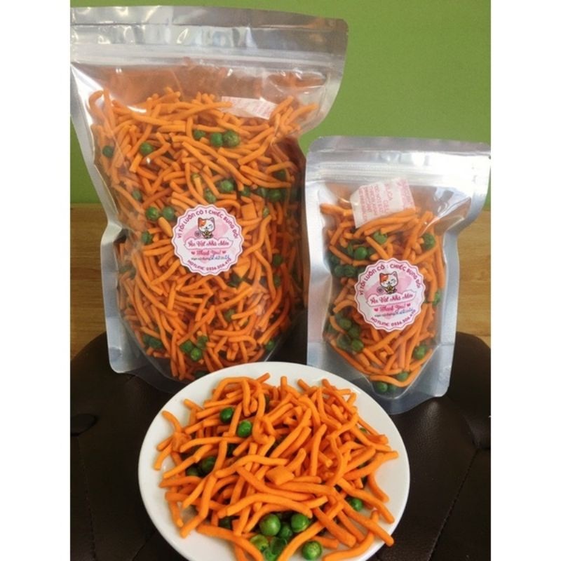 Bim bim que tăm đậu, bim bim tăm đậu hà lan, Snack Que Bim Tăm Thái, đồ ăn vặt hot, đồ ăn vặt 1k-QTD