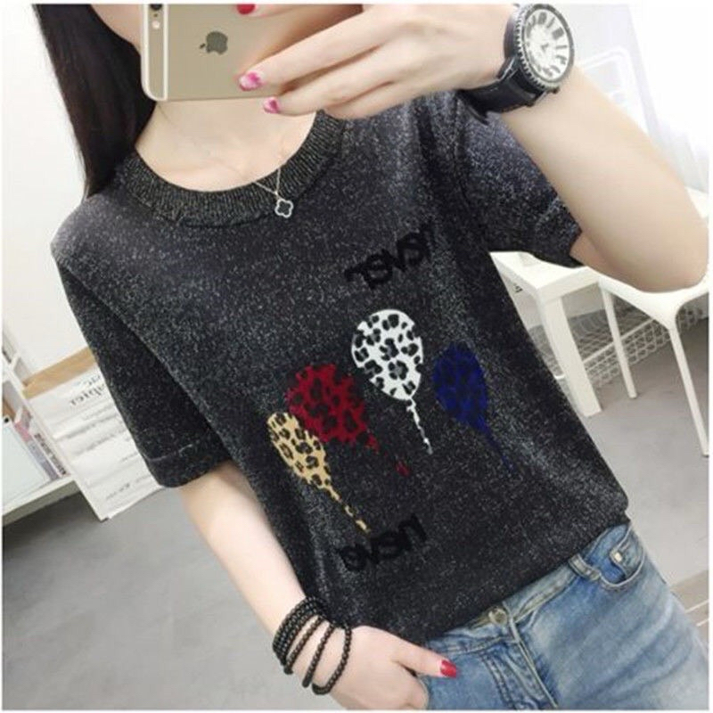 💥55808💥 Áo Thun Form Rộng Hoạ Tiết Bóng Bay & In Chữ Dễ Thương Cho Nữ