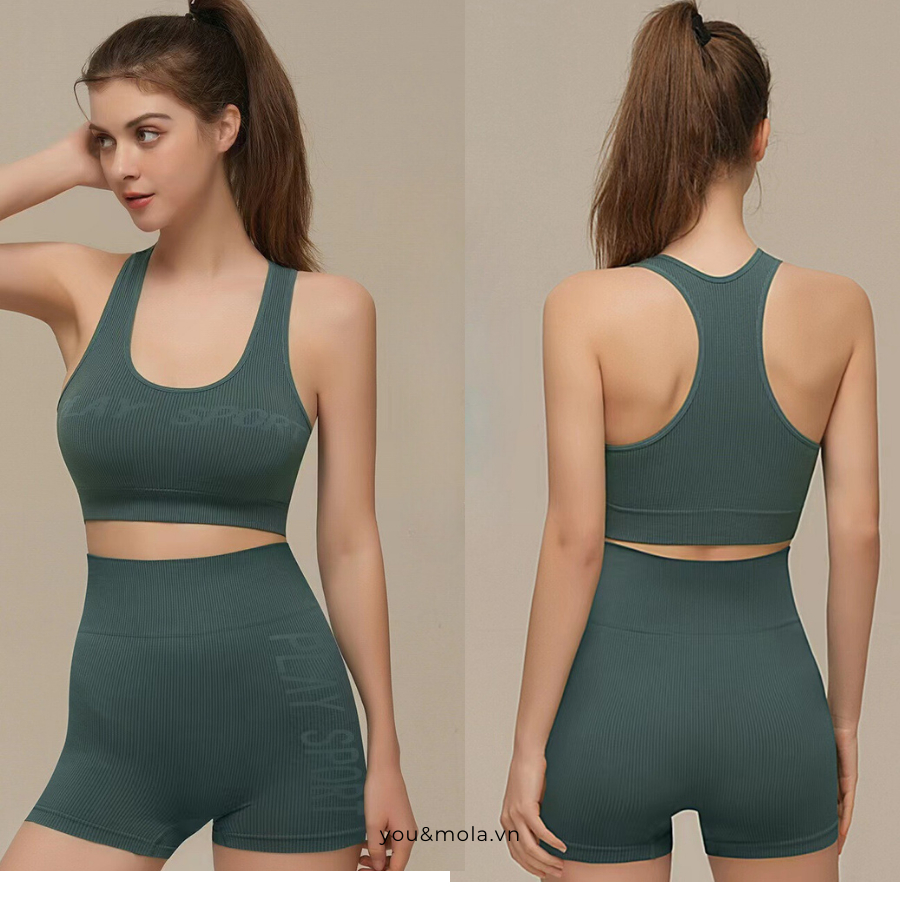 Áo Croptop Nữ  Thể Thao Nâng Ngực Tôn Dáng Tập Gym Yoga Thấm Hút Mồ Hôi Y&M 6933