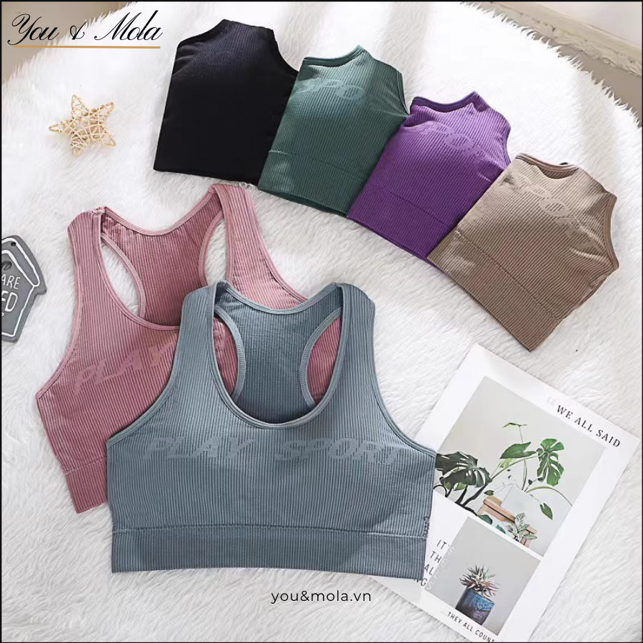 Áo Croptop Nữ  Thể Thao Nâng Ngực Tôn Dáng Tập Gym Yoga Thấm Hút Mồ Hôi Y&M 6933