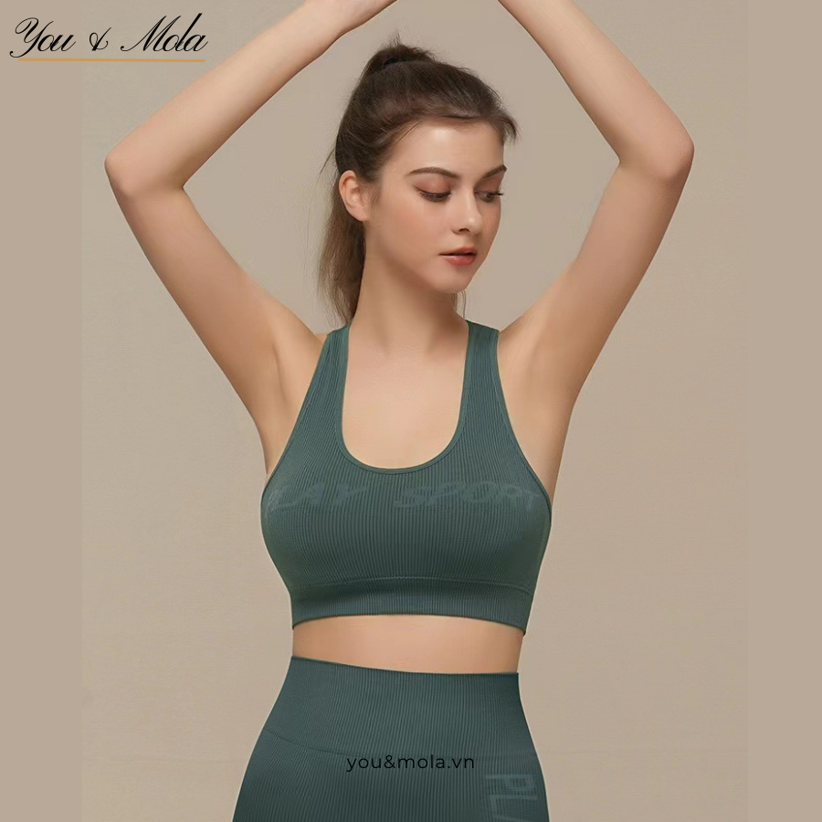 Áo Croptop Nữ  Thể Thao Nâng Ngực Tôn Dáng Tập Gym Yoga Thấm Hút Mồ Hôi Y&M 6933