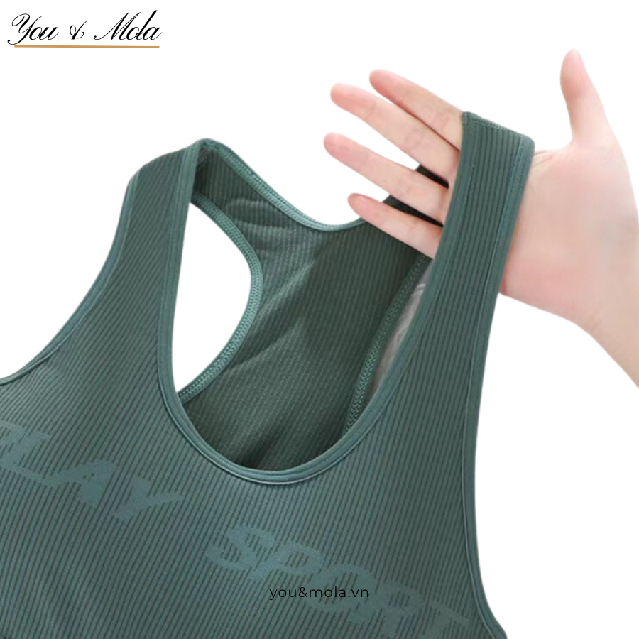 Áo Croptop Nữ  Thể Thao Nâng Ngực Tôn Dáng Tập Gym Yoga Thấm Hút Mồ Hôi Y&M 6933