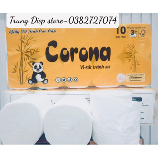 Giấy vệ sinh Corona không lõi 10 cuộn 3 lớp