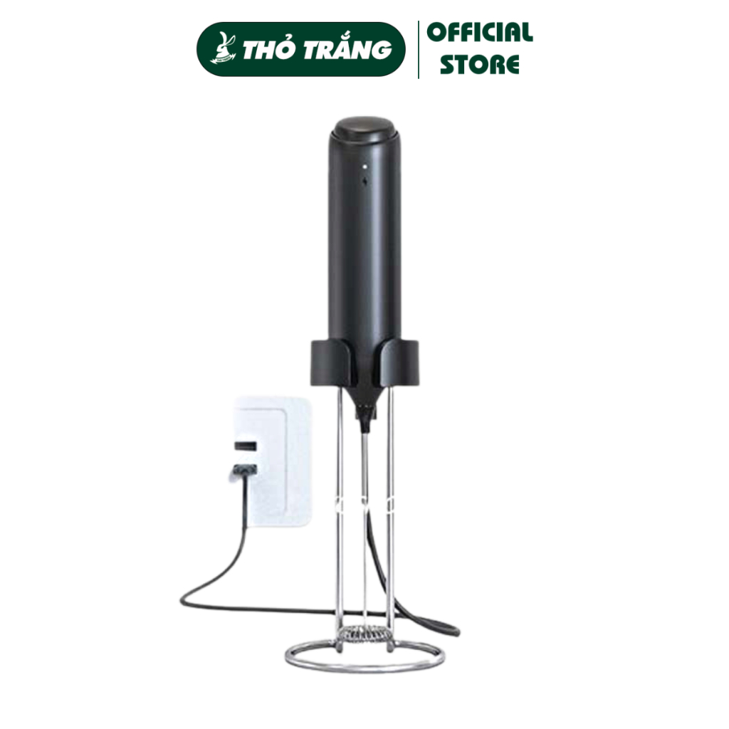 Máy tạo bọt cafe, máy đánh trứng mini cầm tay Foamer, usb, dây sạc điện
