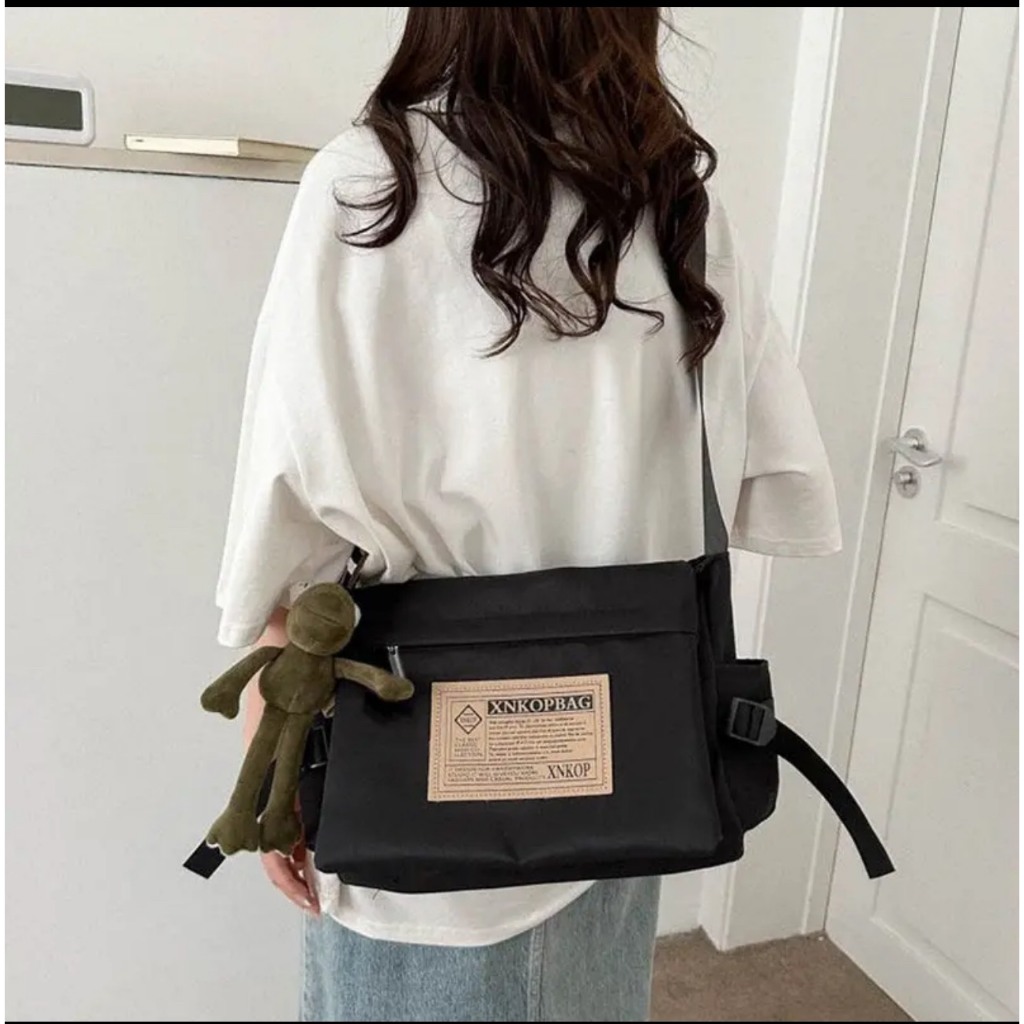 Túi đeo chéo đeo vai nam nữ vải canvas phong cách unisex đi học thêm đi chơi đựng sách vở điện thoại