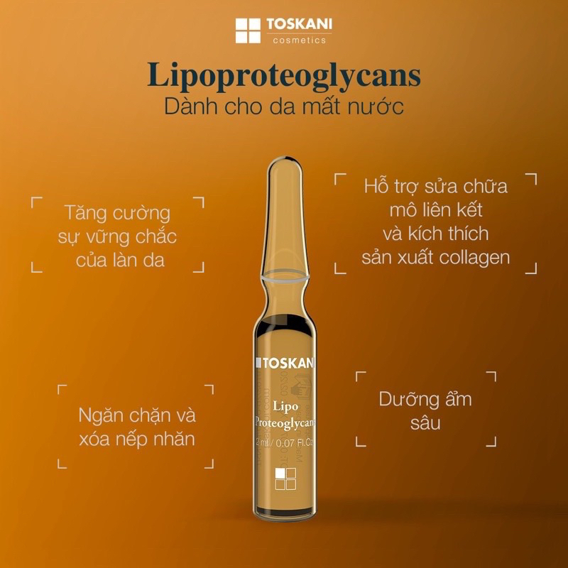 Tinh chất dưỡng ẩm phục hồi da Toskani Lipo Proteoglycans Ampoule