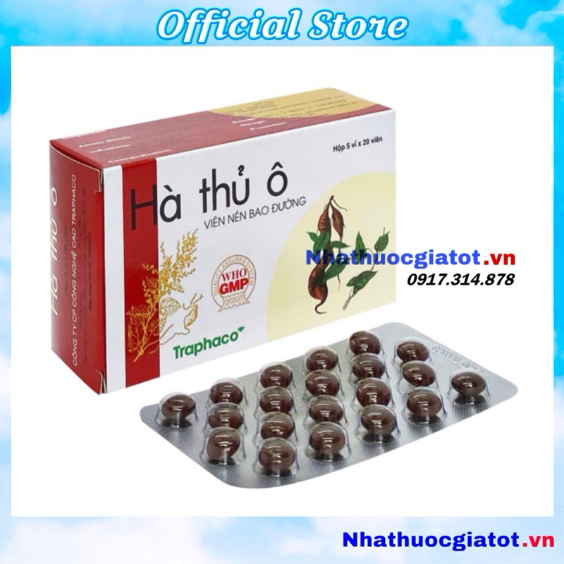 Hà Thủ Ô Traphaco - Hộp 100 Viên Bao Đường