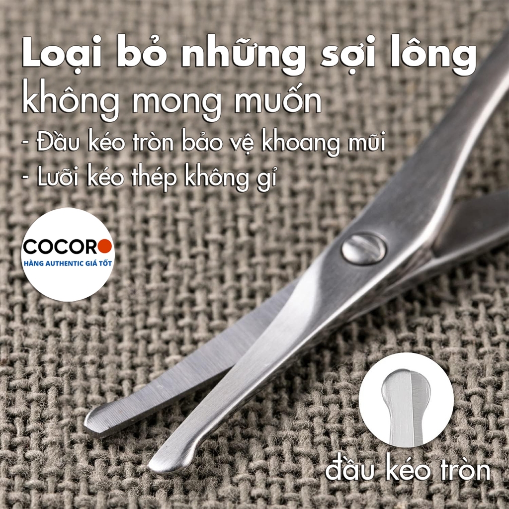 Kéo cắt tỉa lông mũi Groom KAI, Hàng Nhật chính hãng