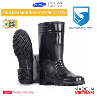 Ủng bảo hộ lao động Thùy Dương trắng vàng, xanh rêu, đen, mũi thép, đế thép chống thấm nước, bảo vệ chân an toàn