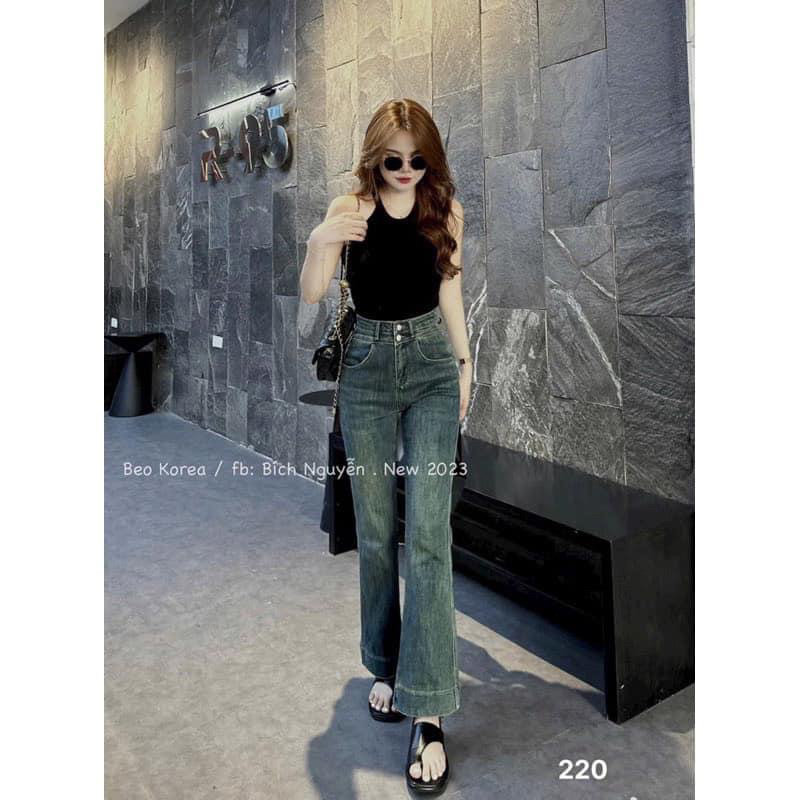 MÃ 3702 QUẦN JEAN LOE CẠP CAO 2 CÚC