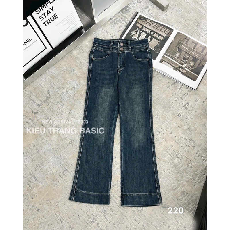 MÃ 3702 QUẦN JEAN LOE CẠP CAO 2 CÚC