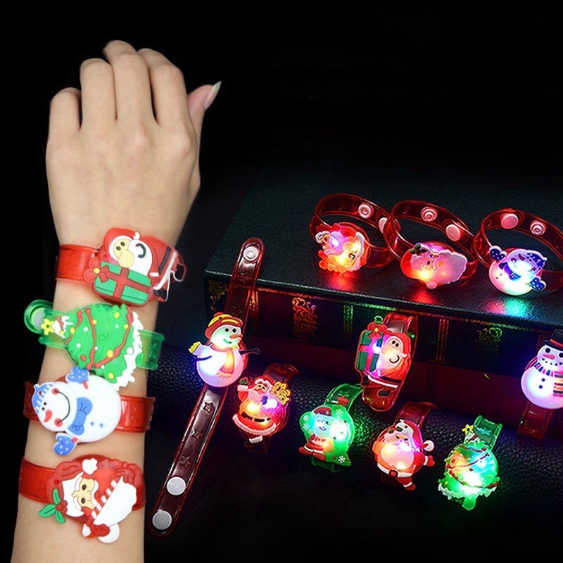 Nhẫn và đồng hồ phát sáng chủ đề Giáng sinh noel cho bé