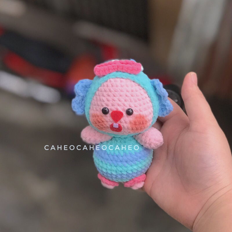 Móc chìa khoá/Thú bông trưng bày Loopy cosplay làm thủ công bằng len