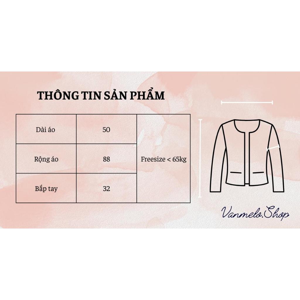 Áo dạ tweet phối viền đen Vân.melo thời trang thu đông 2023