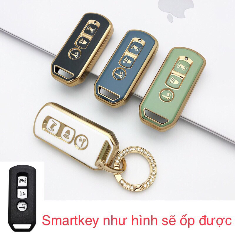 Ốp TPU 3 nút bảo vệ chìa khóa xe máy Smartkey Honda: Vision, SH Mode, Air Blade, Lead,.... chống xước bảo vệ khóa xe