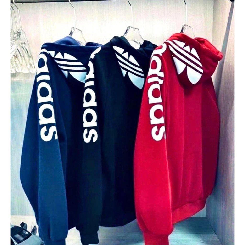 Áo Khoác có mũ Hoodie  adidas Họa Tiết IN Chữ Sắc Nét , Áo Hoodie Chất Liệu Vải Nỉ Bông Dày Dặn