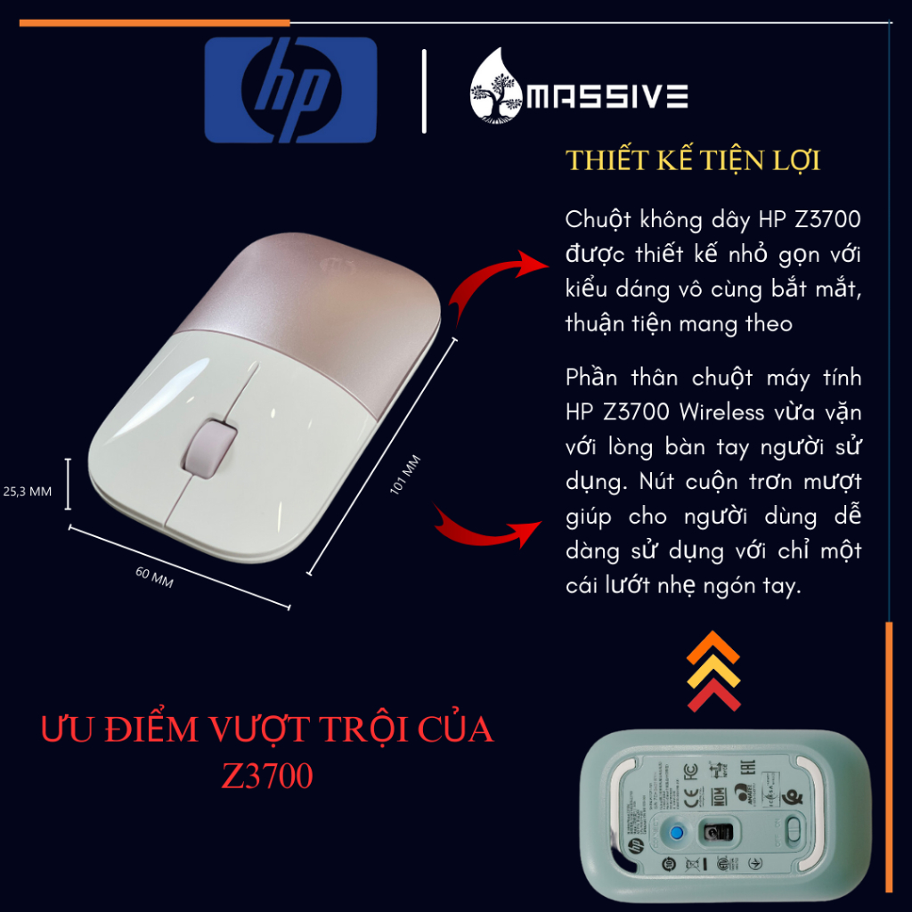 Chuột không dây chính hãng HP Wirless Mouse Z3700