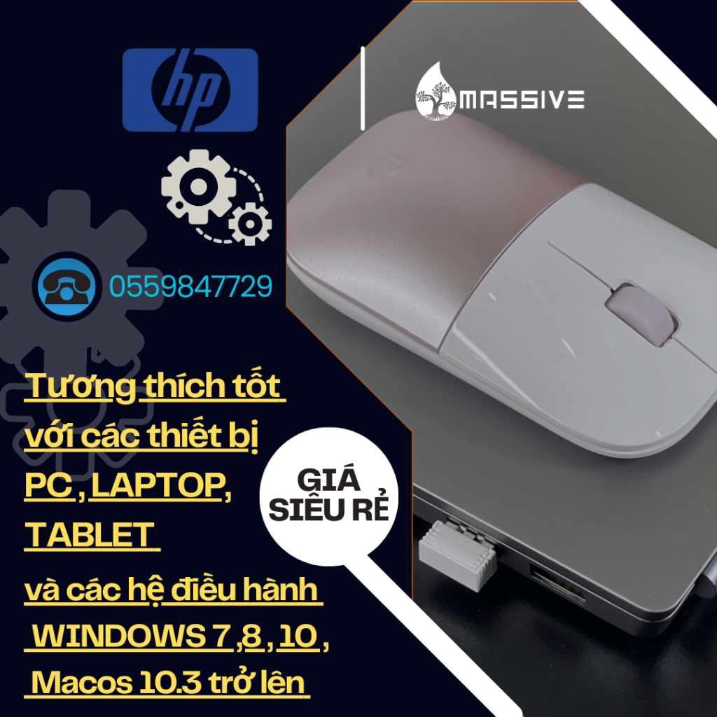 Chuột không dây chính hãng HP Wirless Mouse Z3700