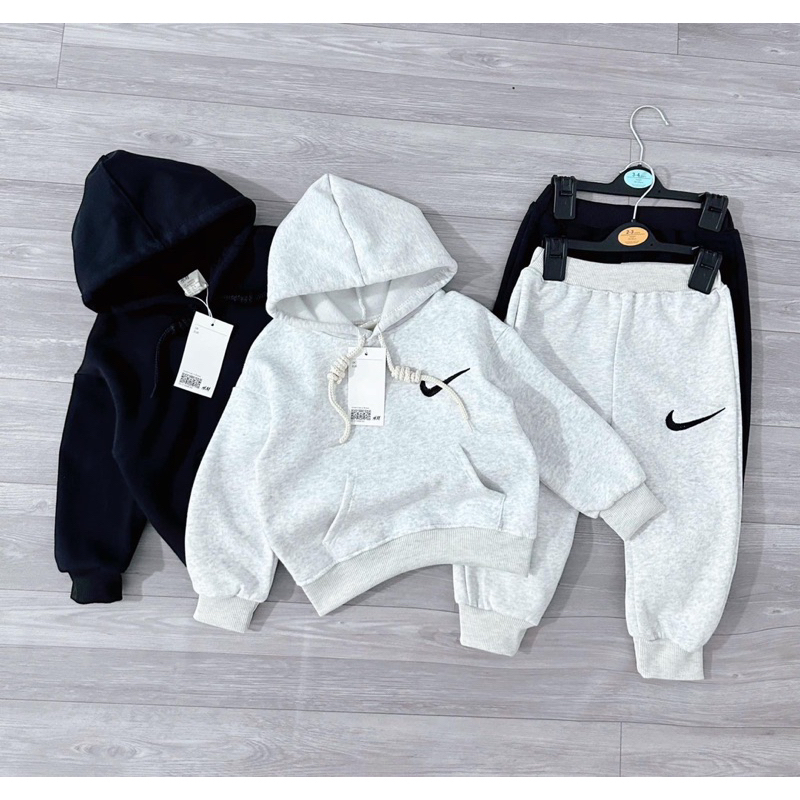 SET NỈ NK DÁNG HOODY CHO BÉ