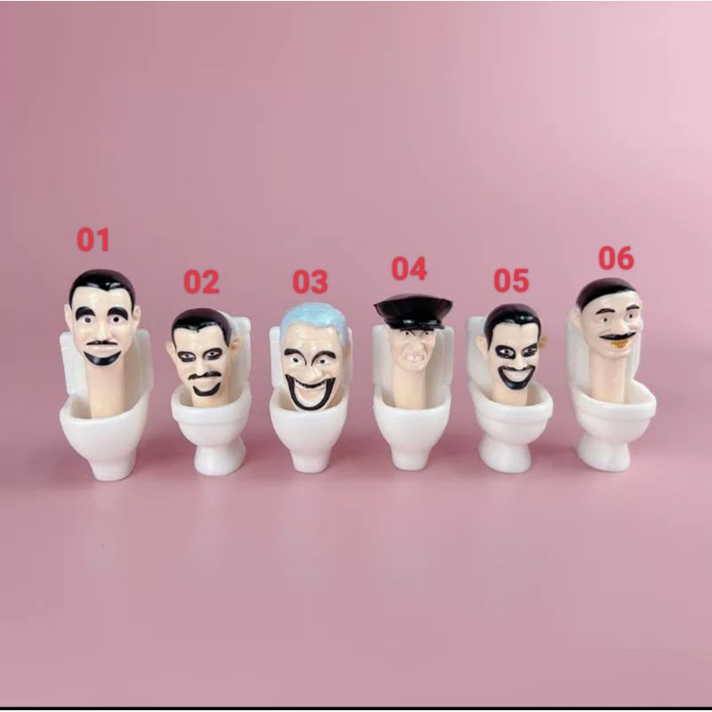 Mô hình mô phỏng nhân vật SBIKIDI TOILET 7-11CM, Tặng kèm đế tròn.