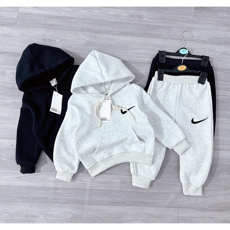 SET NỈ NK DÁNG HOODY CHO BÉ
