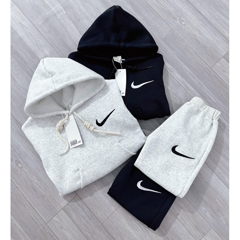 SET NỈ NK DÁNG HOODY CHO BÉ
