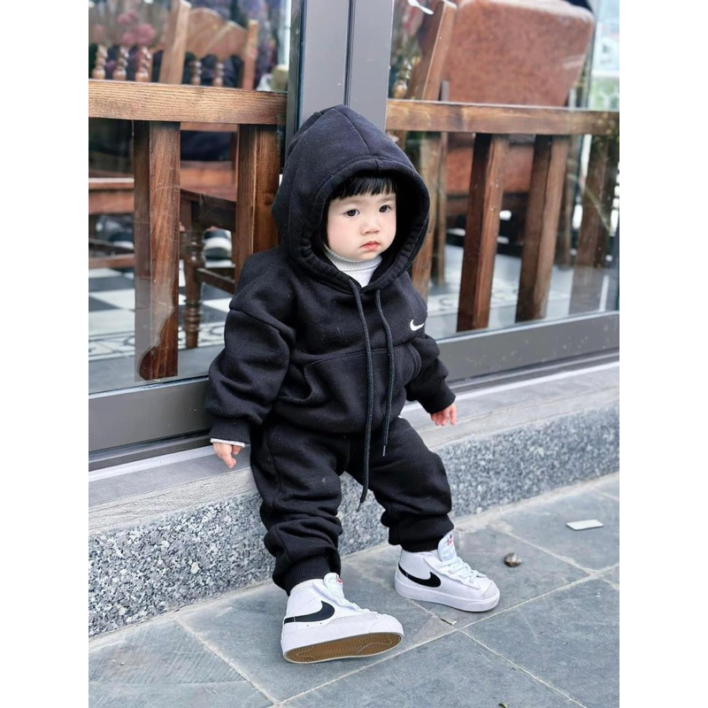 SET NỈ NK DÁNG HOODY CHO BÉ
