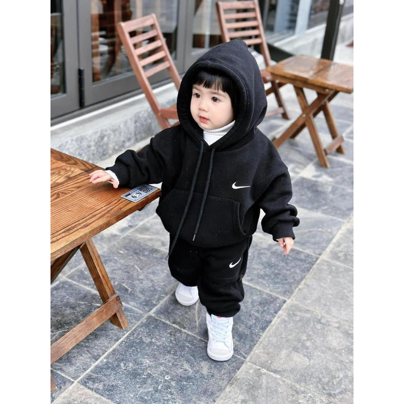 SET NỈ NK DÁNG HOODY CHO BÉ