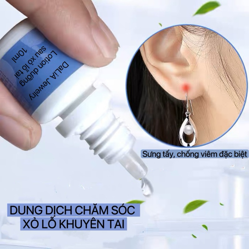 Nước vệ sinh chăm sóc sau bấm lỗ tai khử trùng chống viêm DaLiA Jewelry nước vệ sinh xỏ khuyên tai