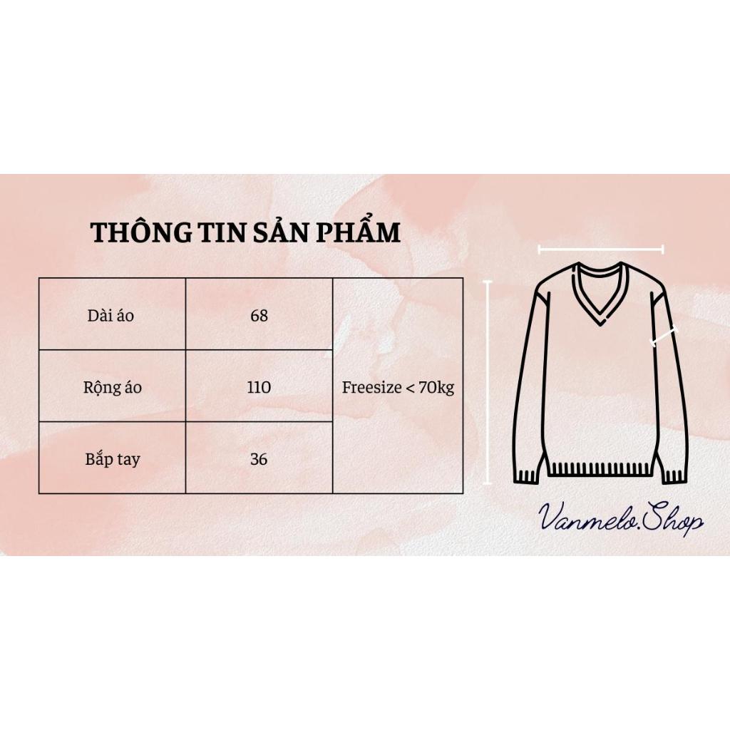 Áo len lông thỏ chữ Vân.melo ấm áp basic