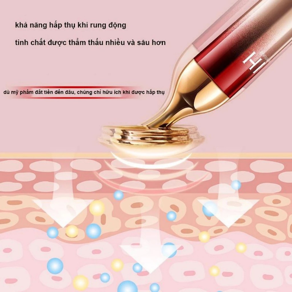 Máy điện di đẩy tinh chất Massage HIH, ADAD nâng cơ mặt, giúp da săn chắc chống lão hóa