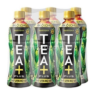 Lốc trà Olong  Tea plus+ 6 chai 455ml