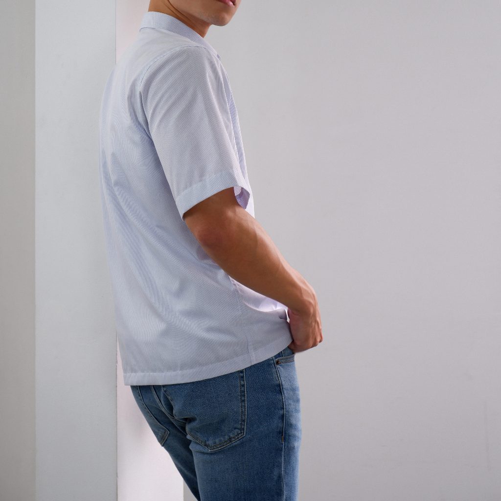 Áo sơmi nam cổ bẻ với 3 khuy cài ngắn tay betterNICK