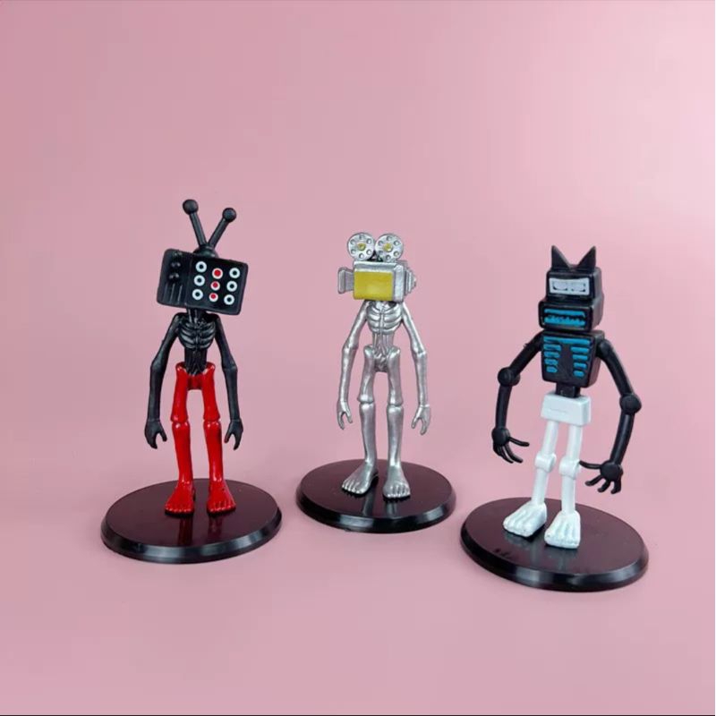 Mô hình mô phỏng nhân vật SBIKIDI TOILET 7-11CM, Tặng kèm đế tròn.