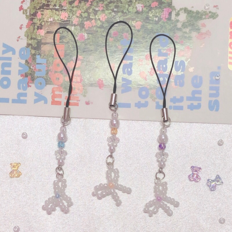 Keyring nơ 🎀 「móc điện thoại, binder, túi ví, balo」
