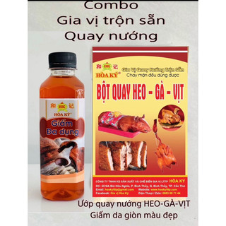 Bột quay heo trộn sẵn 100gr+ giấm đa dụng 330ml