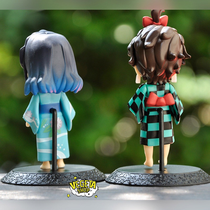Mô hình Kimetsu No Yaiba - Mô hình thanh gươm diệt quỷ - Arc phố đèn đỏ - Mô hình Zenitsu Tanjiro Inosuke - Cao 10cm