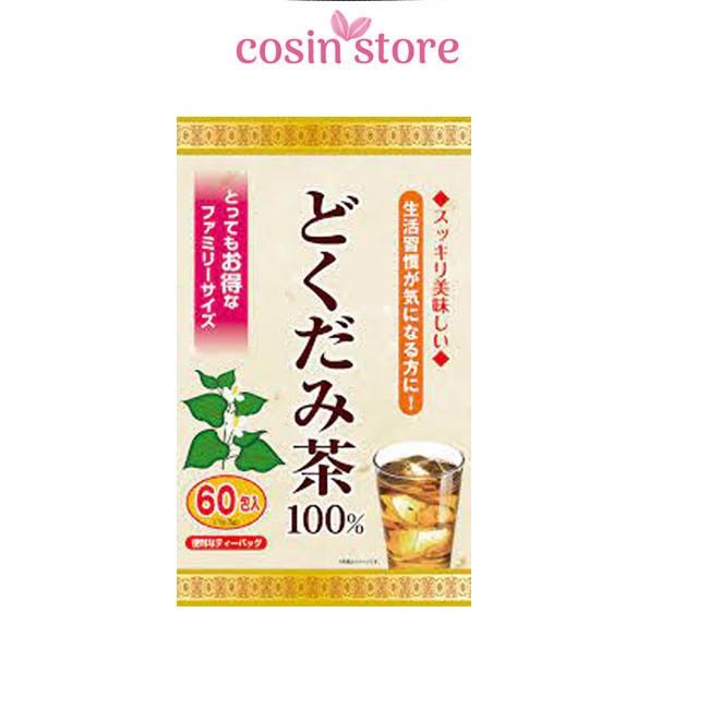Trà Diếp Cá YUWA Dokudami tea 180g 3g x 60 túi lọc Nhật Bản shop Cosin Store giúp thanh nhiệt, mát gan, giải độc